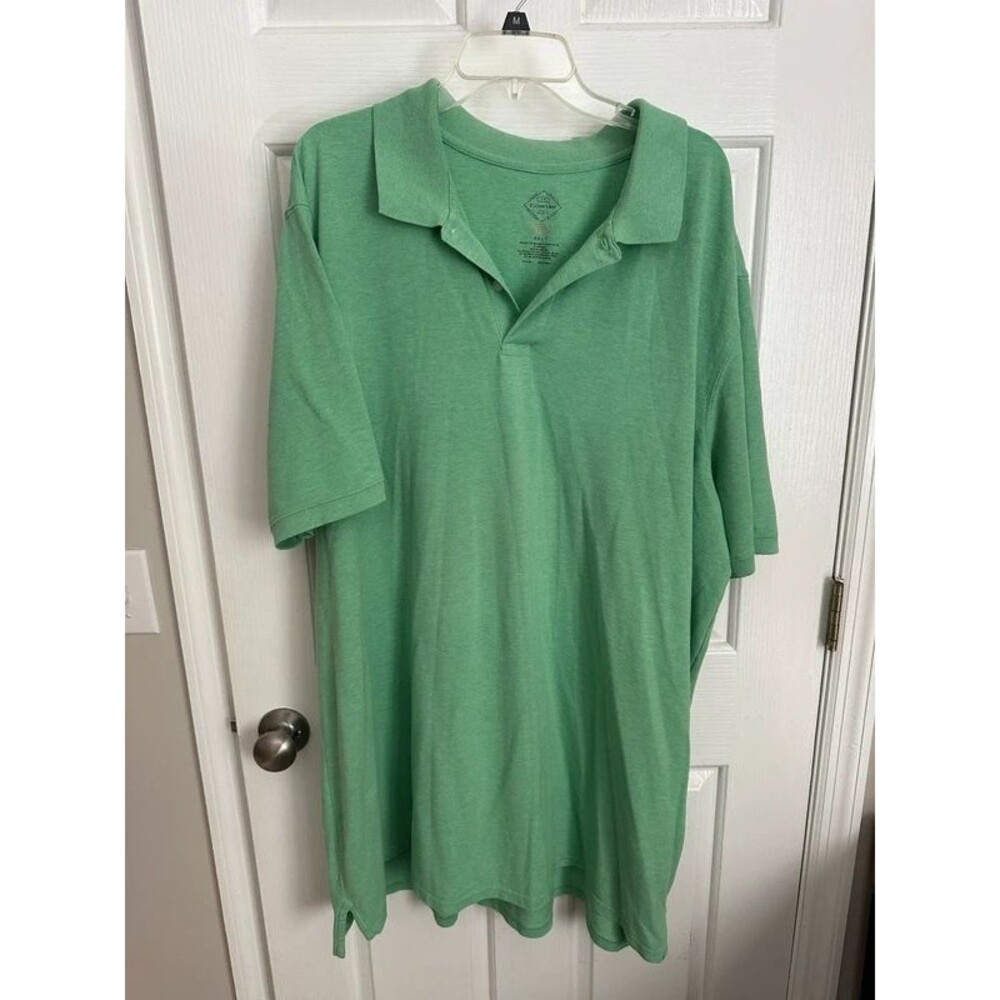 St Johns Bay Men’s Plus Size Green Polo 3XL Tall